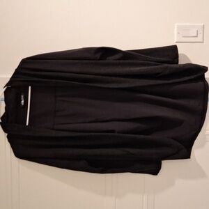 North Face Cocoon Womens Sm Cardigan Mixed Media Black Openface With Pockets